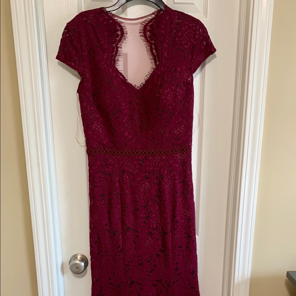 Mermaid burgundy dress